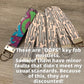 OOPS Spoonie Cotton Customizable Key Fob Wristlet, Chronic Illness Keychain Lanyard