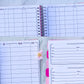 Several pages are shown. At the top is 2 pages of a medication tracker. It has columns labeled medications, dose, reason, effects, did it work, when. It is the same for both sides but the right says name instead of medications. The bottom left image is a box with columns that say test, result date. The bottom right photo is 3 boxes with lines for writing that say provider, diagnosis, phone, fax, address, and 3 lines for notes.