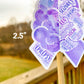 The 2.5 inch word cloud ribbon is shown, some of the smaller words are harder to see but many of the words are visible. Words like Focal, Absence, Invisible, Seizures, Trigger, Sudden, Medication, Neurological, Painful, and more. 
