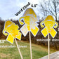  3 sizes of the stickers are shown. 3.5 inch, 4.5 inch, and 2.5 inch. It also shows that the watercolor design is all color and no word cloud and the word cloud is the design with each section split in half with the word clouds. There are two watercolor options. Watercolor Uterus has a uterus with barbed wire in the center of the ribbon and Watercolor Flower splits the uterus in half with a sunflower on the other side. 